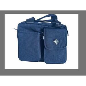 The KangaLife Nylon Traveler Messenger Bag Blue NEW RFID Wallet Bottle Pocket